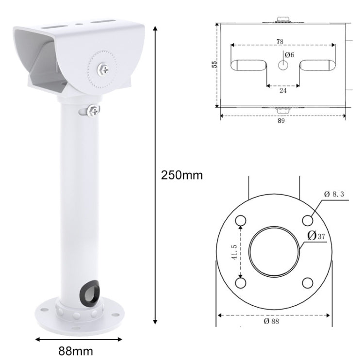 805 Aluminum Alloy 25cm Universal Camera Monitoring Bracket Support Wall Mounted Bracket for Video Camera 805 Aluminum Alloy 25cm Universal Camera Monitoring Bracket Support Wall Mounted Bracket for Video Camera